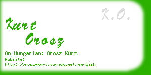 kurt orosz business card